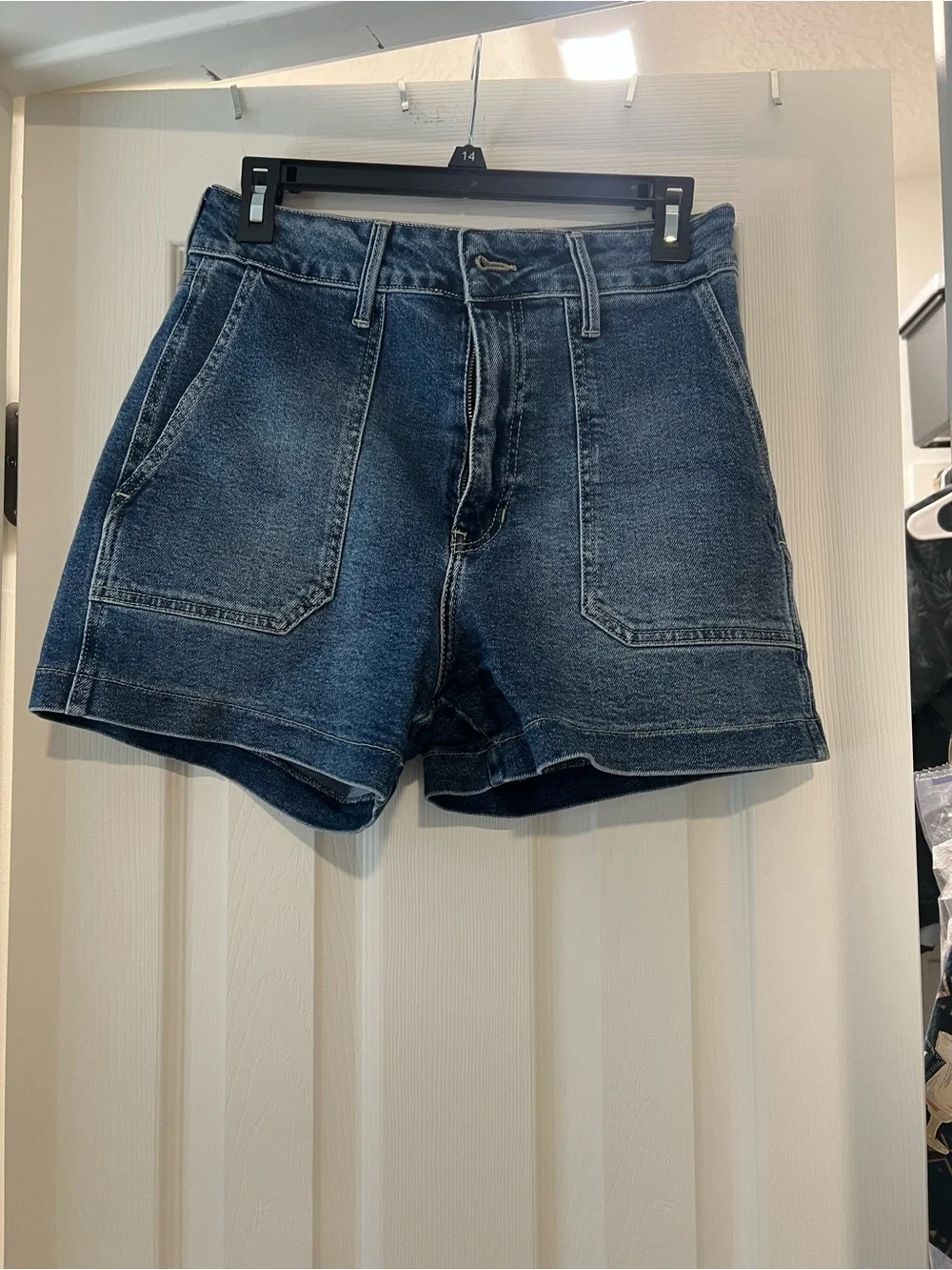 “Just Black Denim” denim shorts